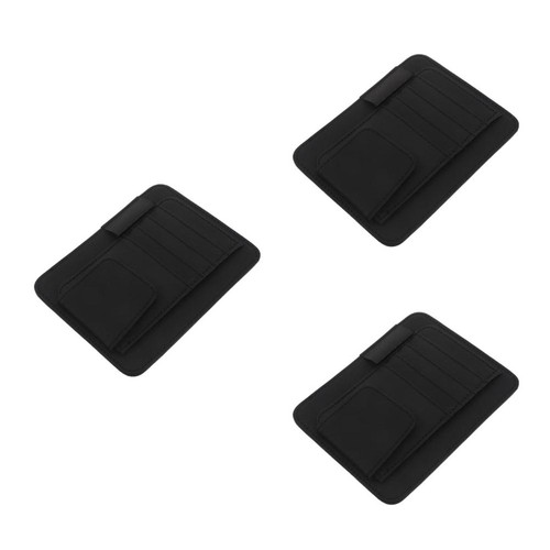 Car visor organizer - pu, black