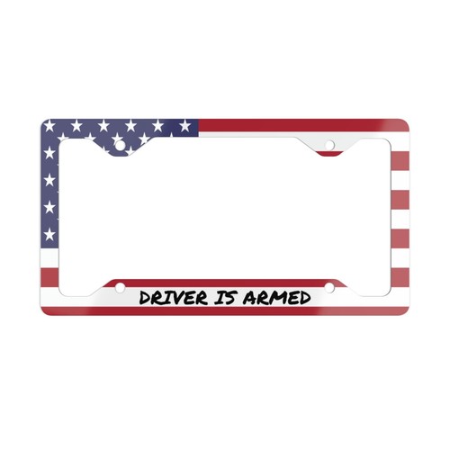 Driver armed license plate - driver,