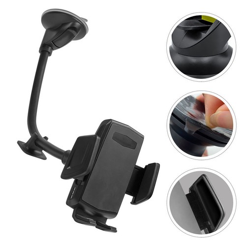 Black silicone car phone - silicone,