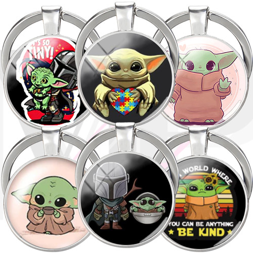 Baby yoda keychain ring home - yoda,